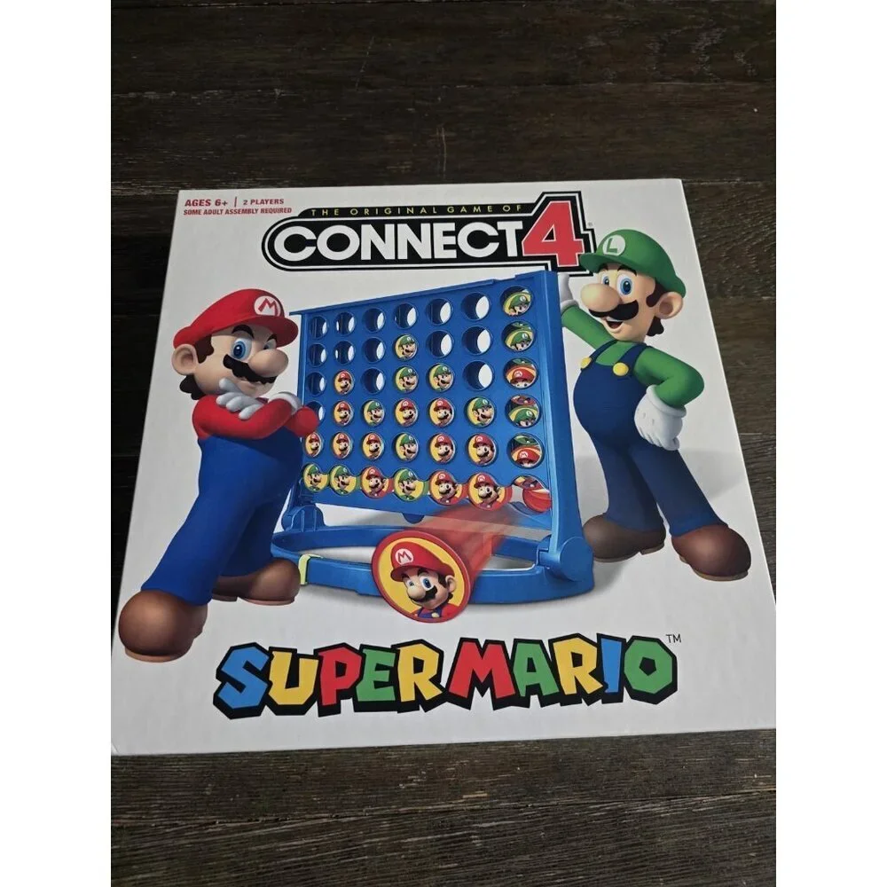2014 Super Mario Connect 4 Complete In Box USAopoly Hasbro Nintendo